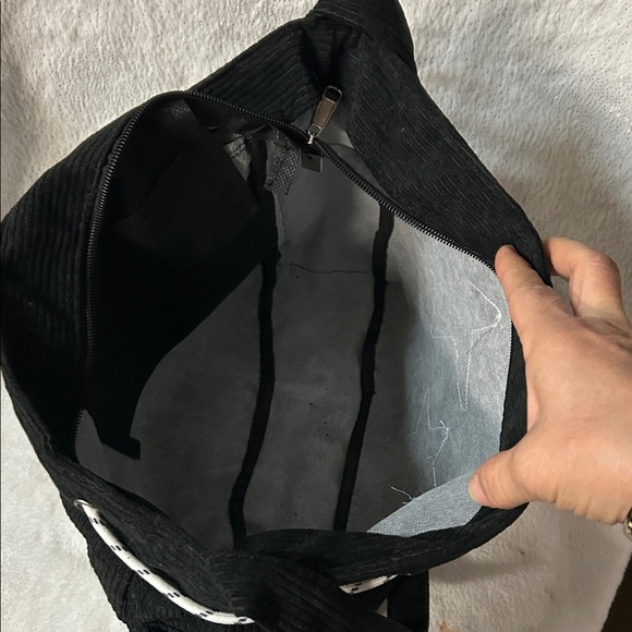 Black Corduroy with Star Accents Shoulder Bag - Unbranded - EUC - Picture 9 of 13